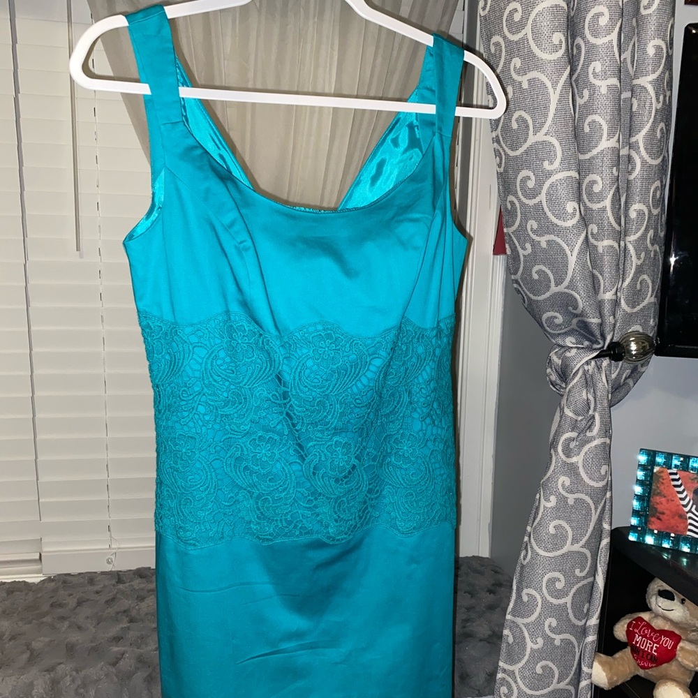 Teal mini dress